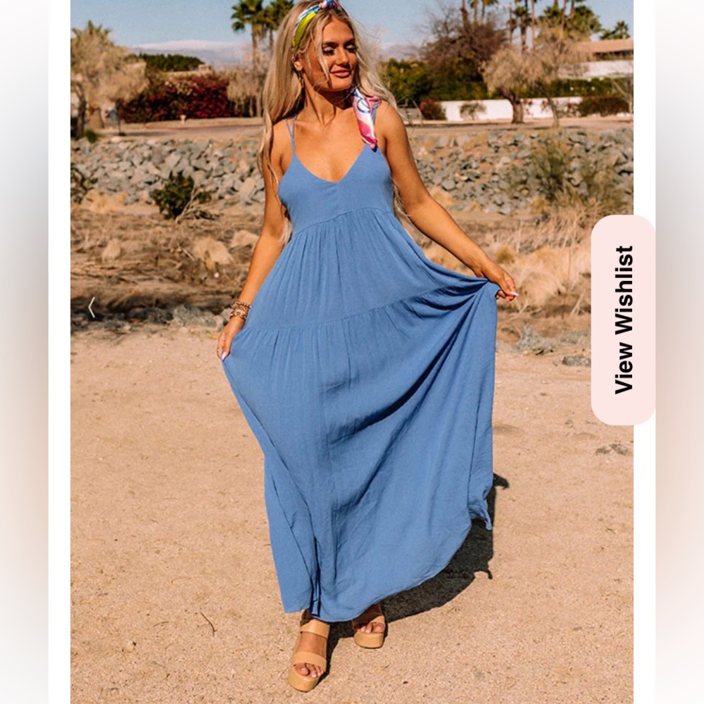 NEW blue maxi dress size small